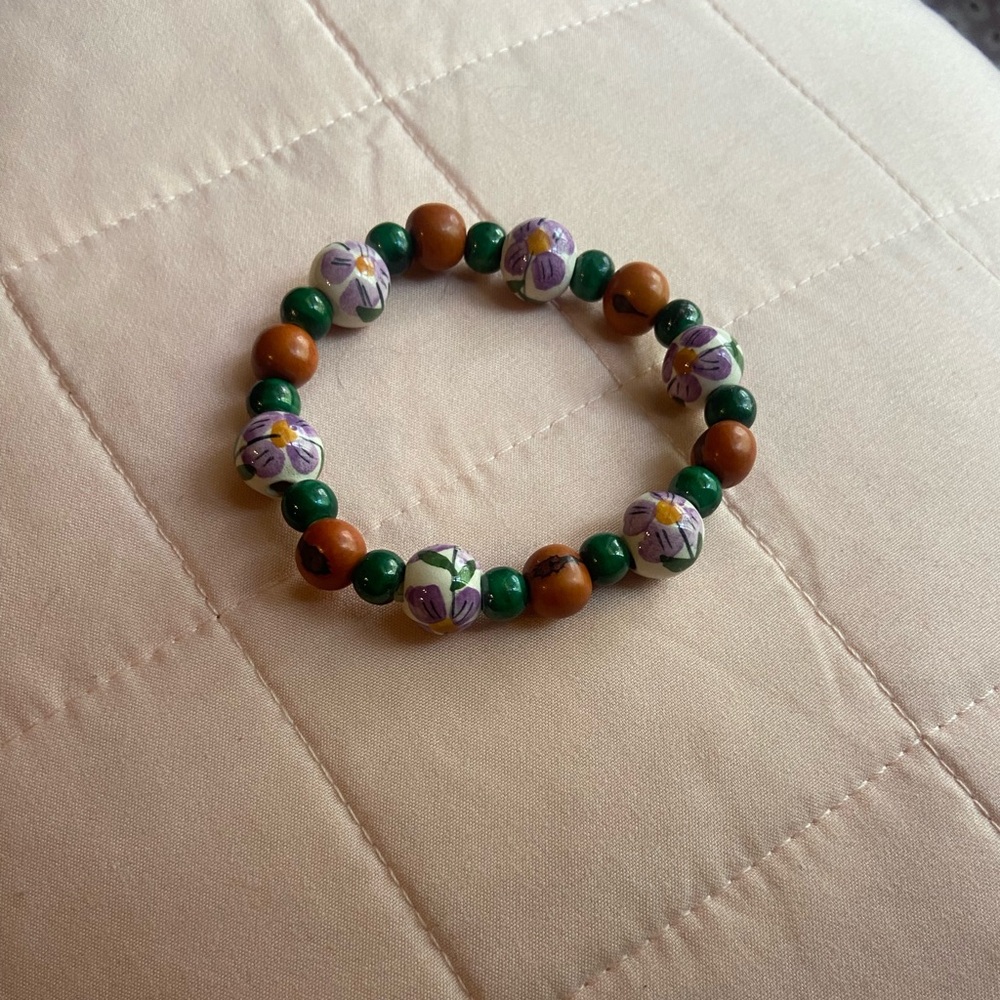 Painted Bead Bracelet